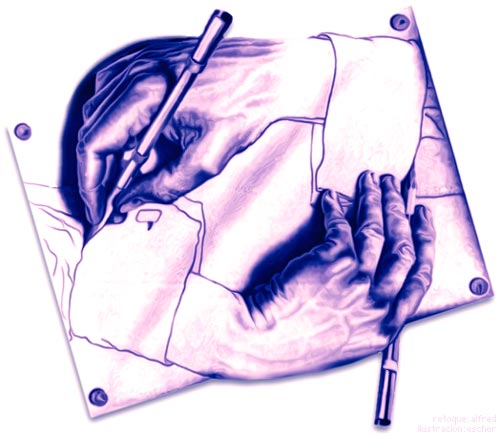 Escher ~ Manos dibujando